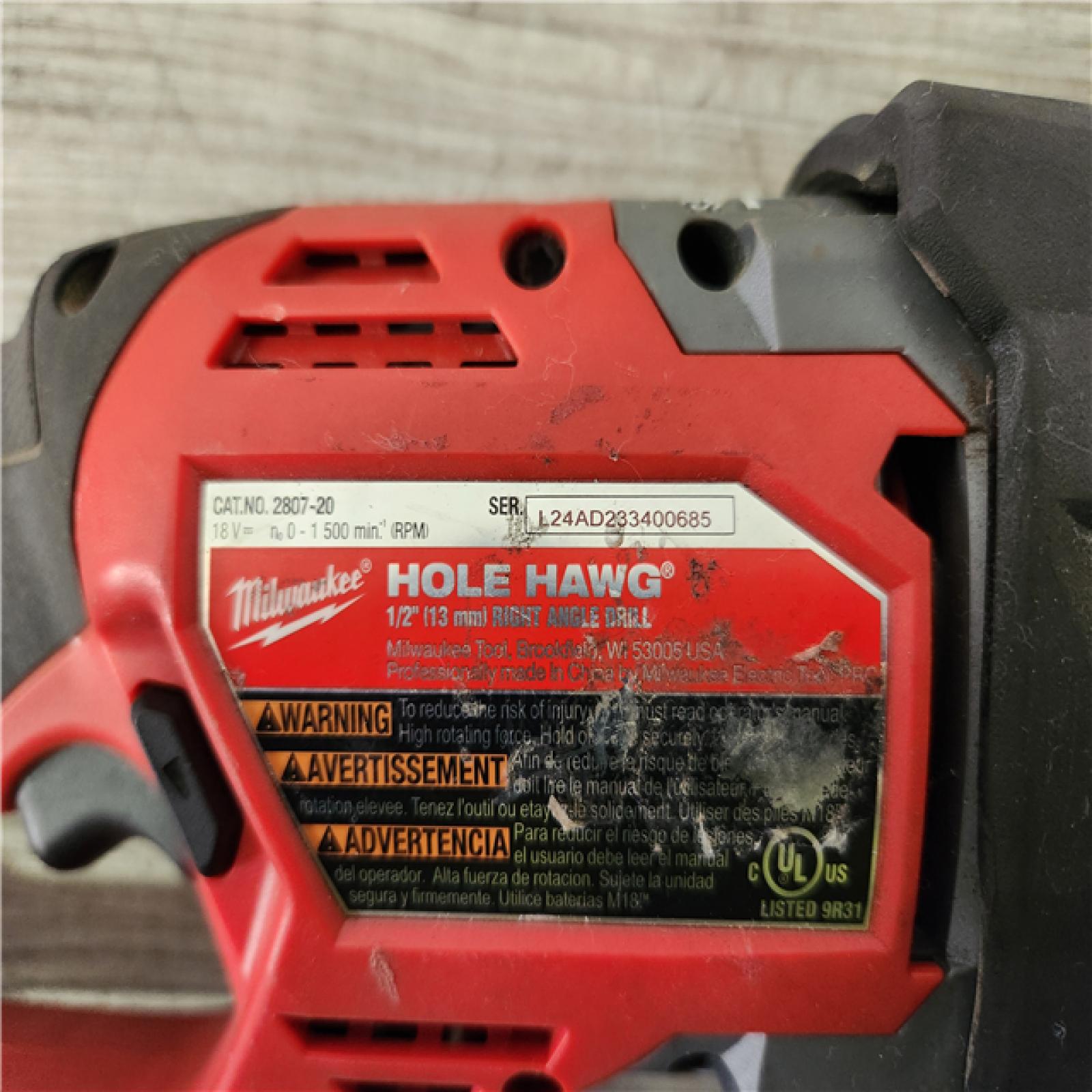 Phoenix Location Milwaukee M18 FUEL GEN II 18V Lithium-Ion Brushless Cordless 1/2 in. Hole Hawg Right Angle Drill (Tool-Only)