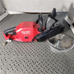 Houston location AS-IS MILWUAKEE M18 FUEL ONE-KEY 18V Lithium-Ion Brushless Cordless 9 in. Cut Off Saw (Tool-Only)