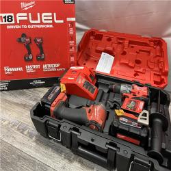 AS-IS Milwaukee M18 FUEL 18V Lithium-Ion Brushless Cordless Hammer Drill and Impact Driver Combo Kit (2-Tool) with 2 Batteries