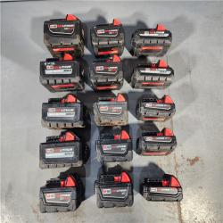 HOUSTON LOCATION - AS-IS MILWAUKEE BATTERY PACK QTY - 15