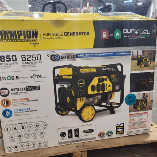 Dallas Location - As-Is Champion 6250-Watt-Fuel Portable Generator