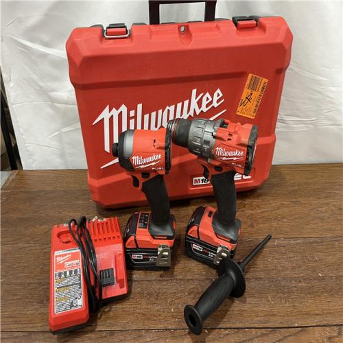 AS-IS Milwaukee M18 FUEL 18V Lithium-Ion Brushless Cordless Hammer Drill and Impact Driver Combo Kit (2-Tool) with 2 Batteries