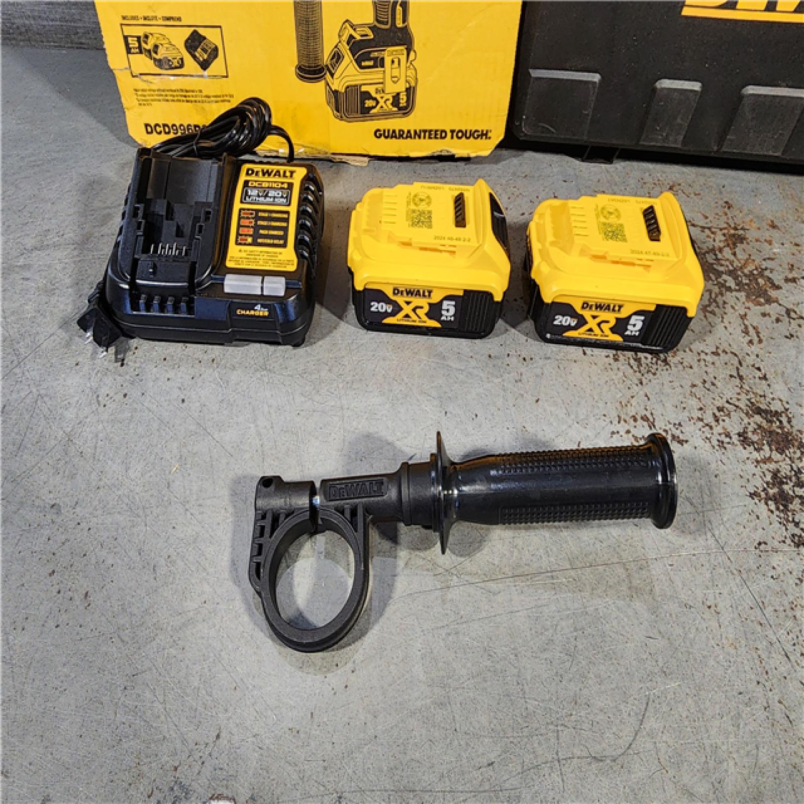 HOUSTON LOCATION - AS-IS (APPEARS LIKE NEW) Dewalt 20-Volt MAX XR Lithium-Ion Cordless Premium Brushless Hammer Drill with (2) Batteries 5.0Ah, Charger and Hard Case