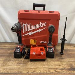 AS IS Milwaukee M18 FUEL 18V Lithium-Ion Brushless Cordless Hammer Drill and Impact Driver Combo Kit (2-Tool) with 2 Batteries