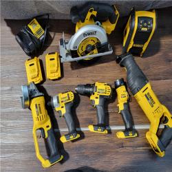 CALIFORNIA AS-IS DEWALT 7-TOOL COMBO KIT(BATTERIES AND CHARGER INCLUDED)