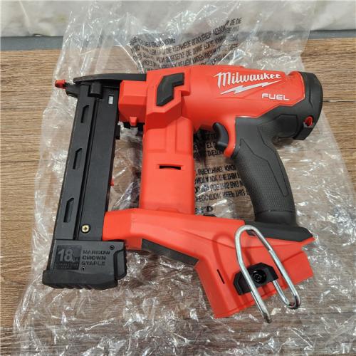 AS-IS M18 FUEL 18-Volt Lithium-Ion Brushless Cordless 18-Gauge 1/4 in. Narrow Crown Stapler (Tool-Only)