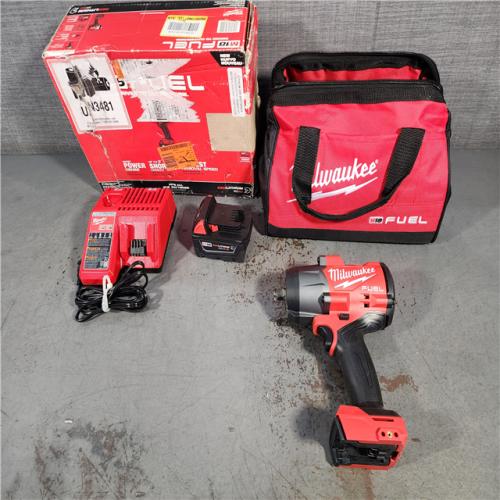 HOUSTON LOCATION - AS-IS (APPEARS LIKE NEW) Milwaukee M18 1/2 in. Cordless Brushless High Torque Impact Wrench Kit (Battery & Charger)