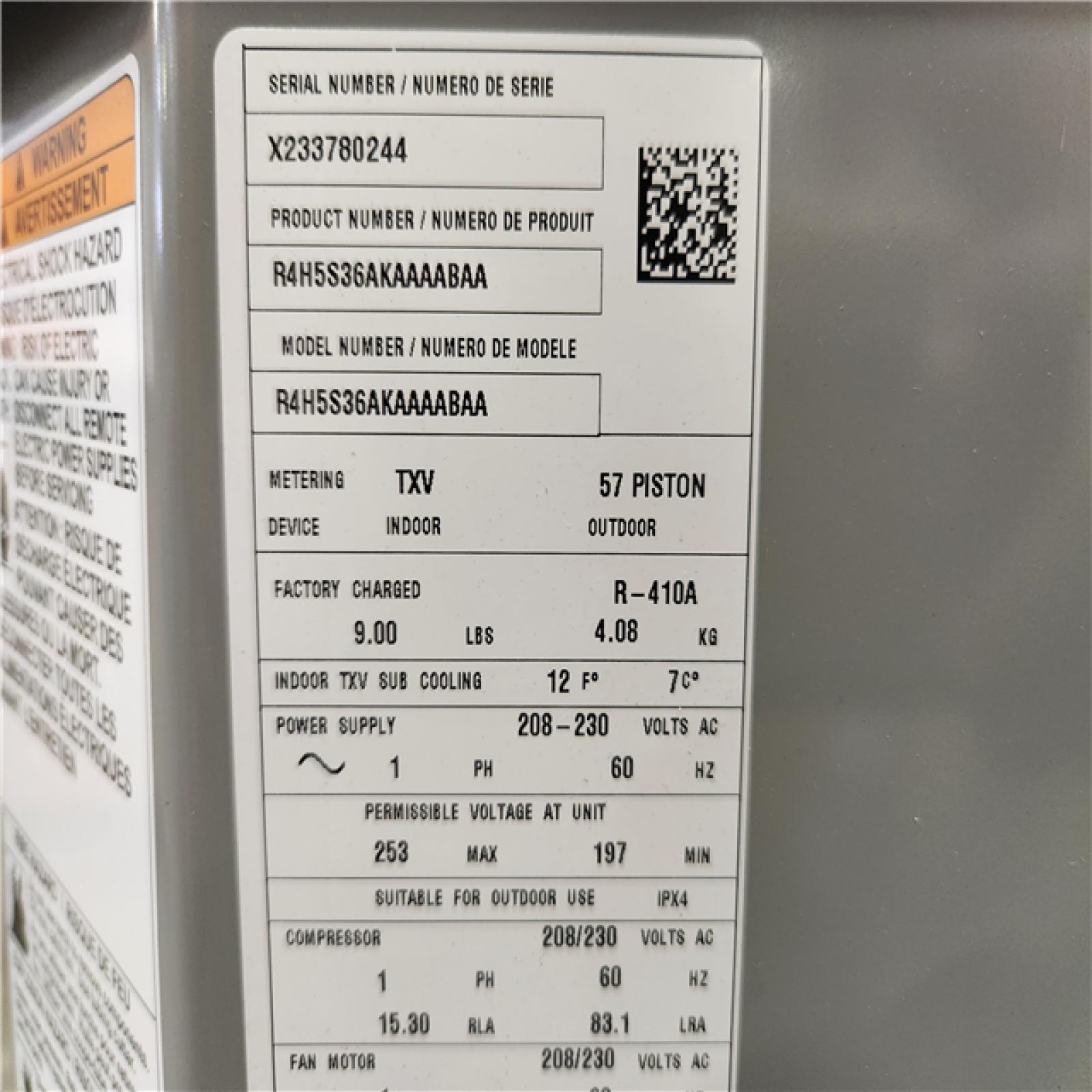 Phoenix Location HEIL R4H5S36AKAAAABAA 3 Ton, 14.3 SEER2 Single-Stage Heat Pump, R410A, 208-230/1