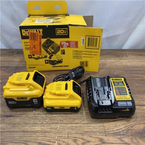 AS IS DEWALT 20V MAX Lithium-Ion 6.0Ah and 4.0Ah Battery and Charger Starter Kit