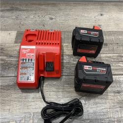 AS-IS Milwaukee M18 18-Volt Lithium-Ion XC Starter Kit with Two 5.0Ah Batteries / Charger (48-59-1852B)