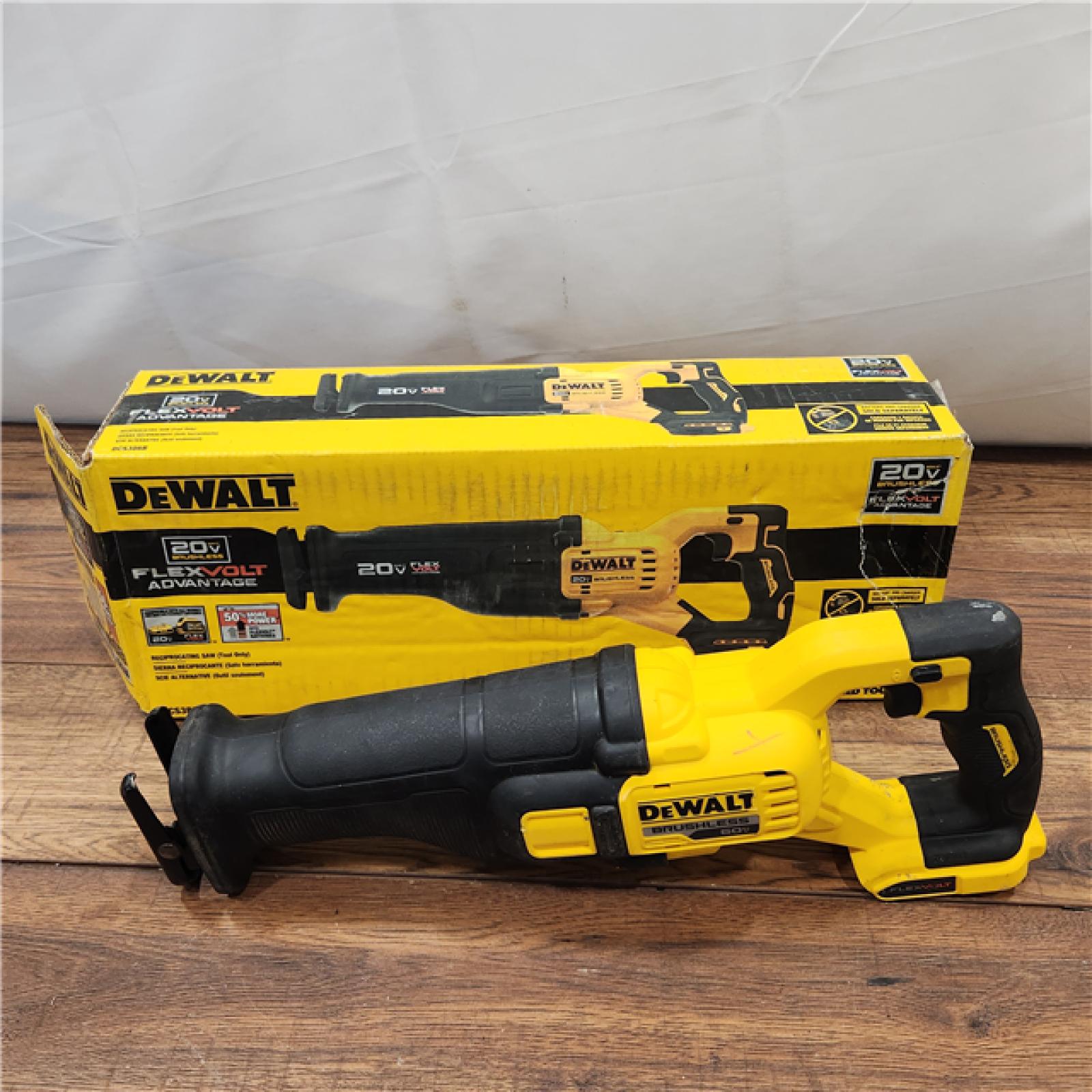 AS-IS DeWalt 20V MAX Lithium Ion Cordless Brushless Reciprocating Saw with FLEXVOLT ADVANTAGE (Tool Only)