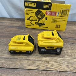 AS IS DEWALT 20V MAX Lithium-Ion 6.0Ah and 4.0Ah Battery and Charger Starter Kit