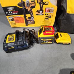 HOUSTON LOCATION - AS-IS DEWALT 20V MAX Cordless Brushless Hammer Drill/Driver 2 Tool Combo Kit with FLEXVOLT ADVANTAGE