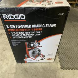 Houston location AS-IS Ridgid Drain Cleaning Machine Corded 165 RPM K-400 with C-32 IW