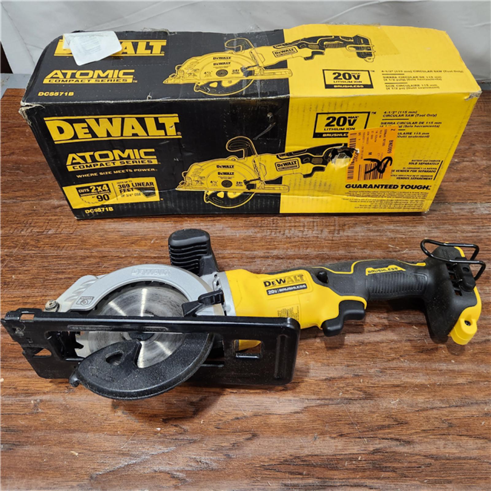 AS-IS DEWALT ATOMIC 20V MAX Cordless Brushless 4-1/2 in. Circular Saw (Tool Only)