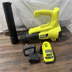 California AS-IS Ryobi 250 CFM 18V Blower Kit, Includes (1) Battery & Charger: Appears in Like-New Condition