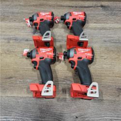 GOOD Milwaukee M18 FUEL 18-Volt Lithium-Ion Brushless Cordless 1/4 in. Hex Impact Driver (Tool-Only) ( LOTE FOR 4)