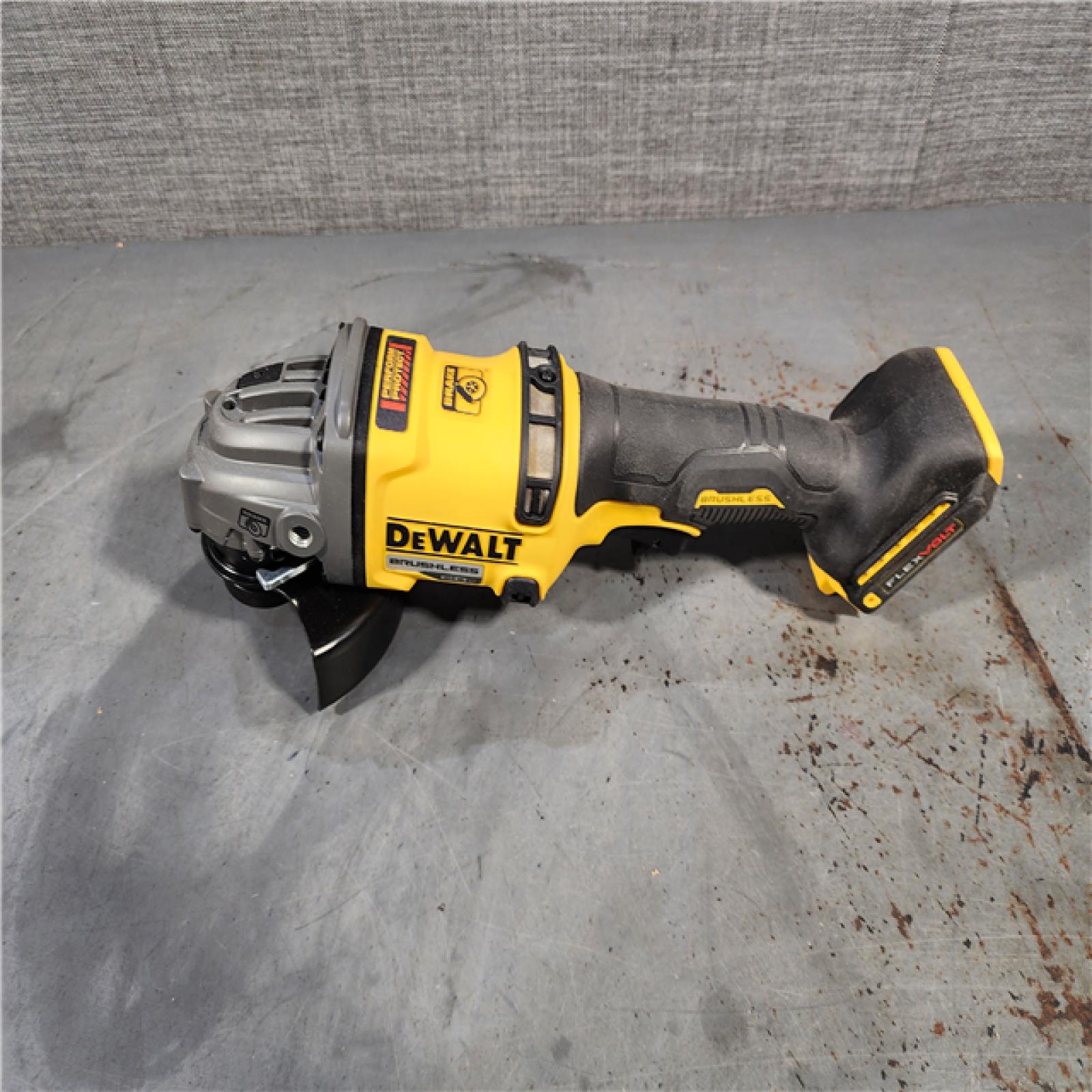 HOUSTON LOCATION - AS-IS DEWALT FLEXVOLT 60V MAX Cordless Brushless 4.5 in. to 6 in. Small Angle Grinder with Kickback Brake (Tool Only)