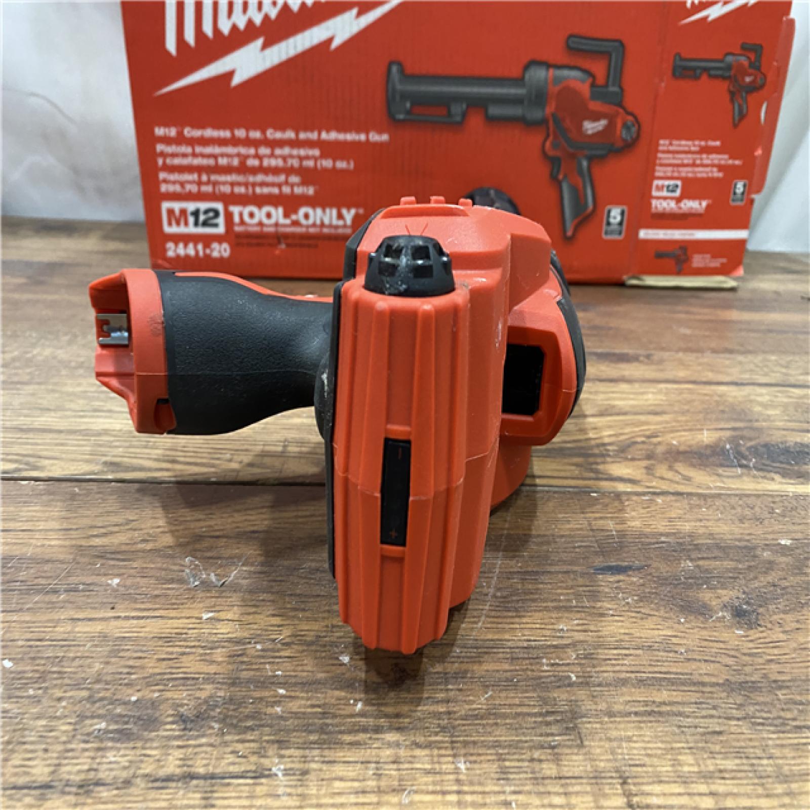 AS IS Milwaukee 2441-20 M12 12V Cordless 10oz Caulk and  (Tool Only)