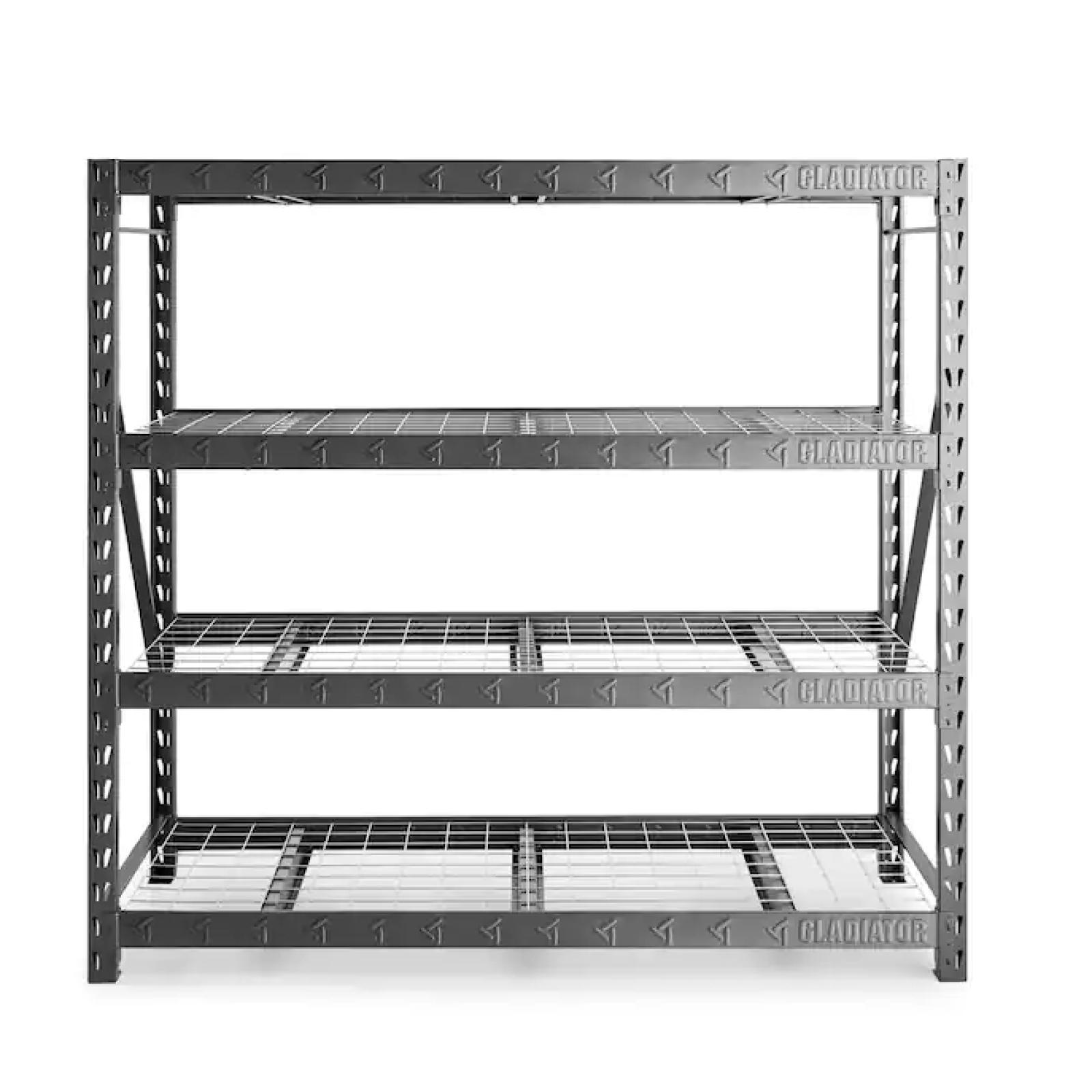 DALLAS LOCATION - Gladiator 4-Tier Welded Steel Garage Storage Shelving Unit (77 in. W x 72 in. H x 24 in. D) - PALLET (2 UNITS)