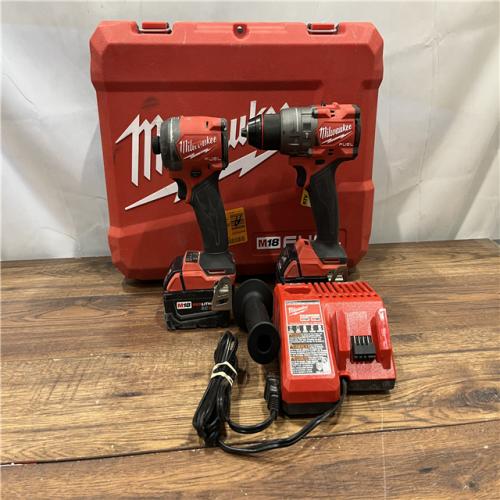 AS-IS Milwaukee M18 FUEL 18V Lithium-Ion Brushless Cordless Hammer Drill and Impact Driver Combo Kit (2-Tool) with 2 Batteries