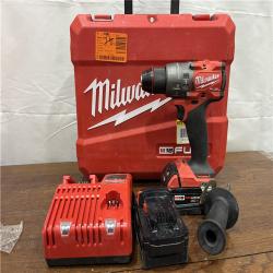 AS-IS Milwaukee 2904-22 Hammer Drill Driver Kit with Batteries  Charger & Tool Case  Red