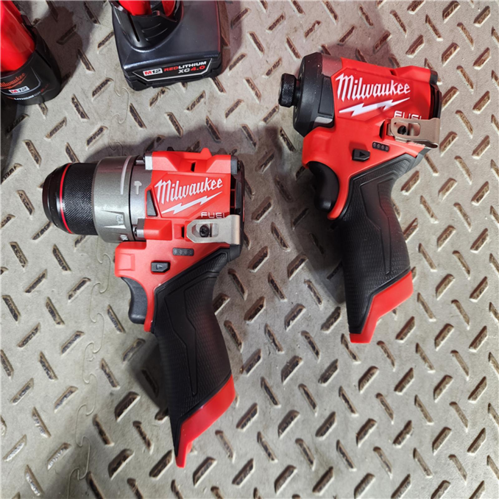 HOUSTON LOCATION - AS-IS (APPEARS LIKE NEW) Milwaukee 3497-22 12V Brushless Hammer Drill and Impact Driver Combo Kit