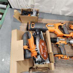 AS-IS 18V Cordless 8-Tool Combo Kit with 2.0 Ah Battery, 4.0 Ah Battery, Charger, and Tool Bag