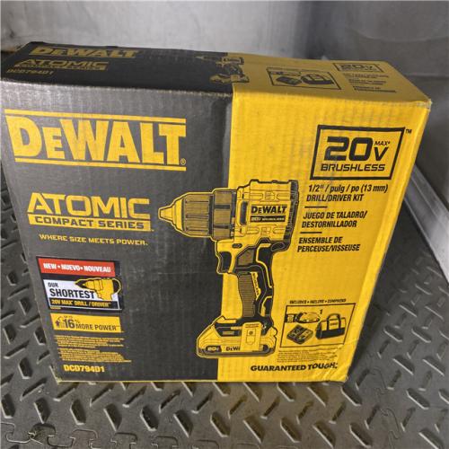 Houston location AS-IS DeWalt ATOMIC COMPACT SERIESâ„¢ 20V MAX* Brushless Cordless 1/2 in. Drill/Driver