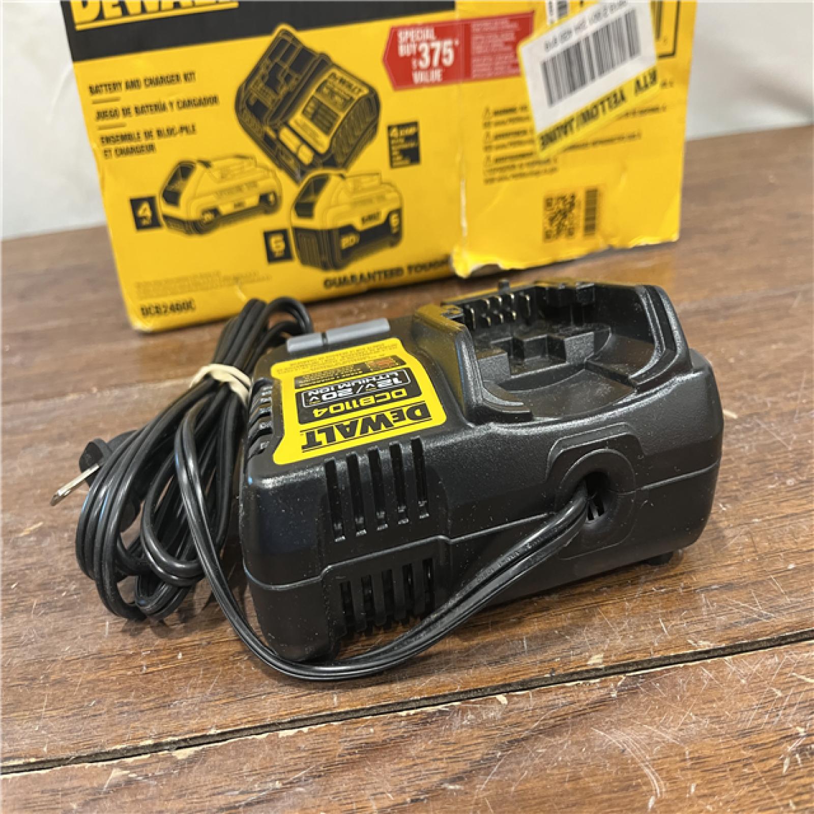 AS-ISDEWALT 20V MAX Lithium-Ion 6.0Ah and 4.0Ah Battery and Charger Starter Kit