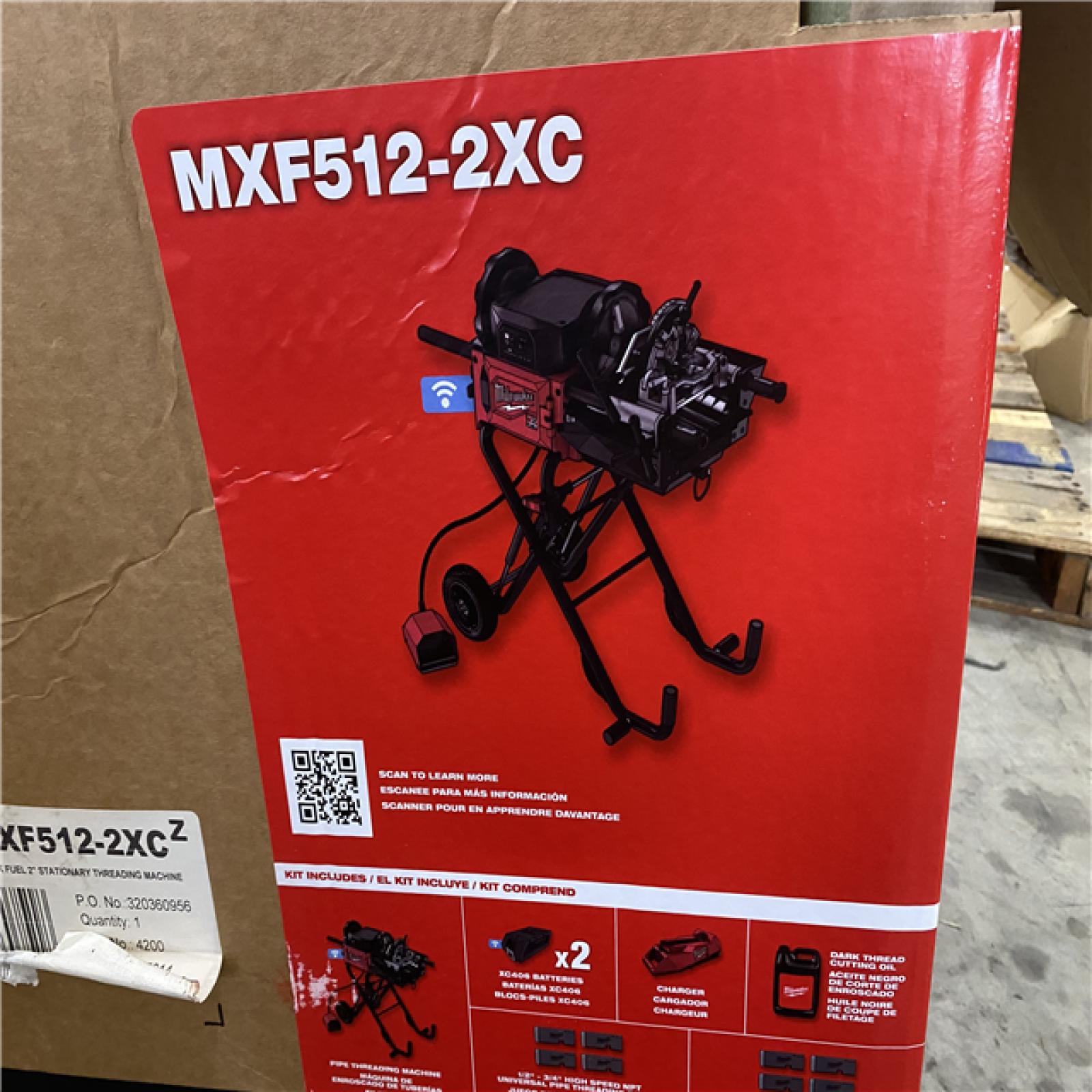 HOUSTON LOCATION - AS-IS MILWAUKEE MX FUEL Lithium-Ion Cordless 1/2 in. to 2in. Pipe Threading Machine W/(2) Batteries and Charger