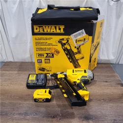 AS-IS DeWalt 20V MAX Collated Cordless Framing Nailer Tool Kit with Rafter Hook