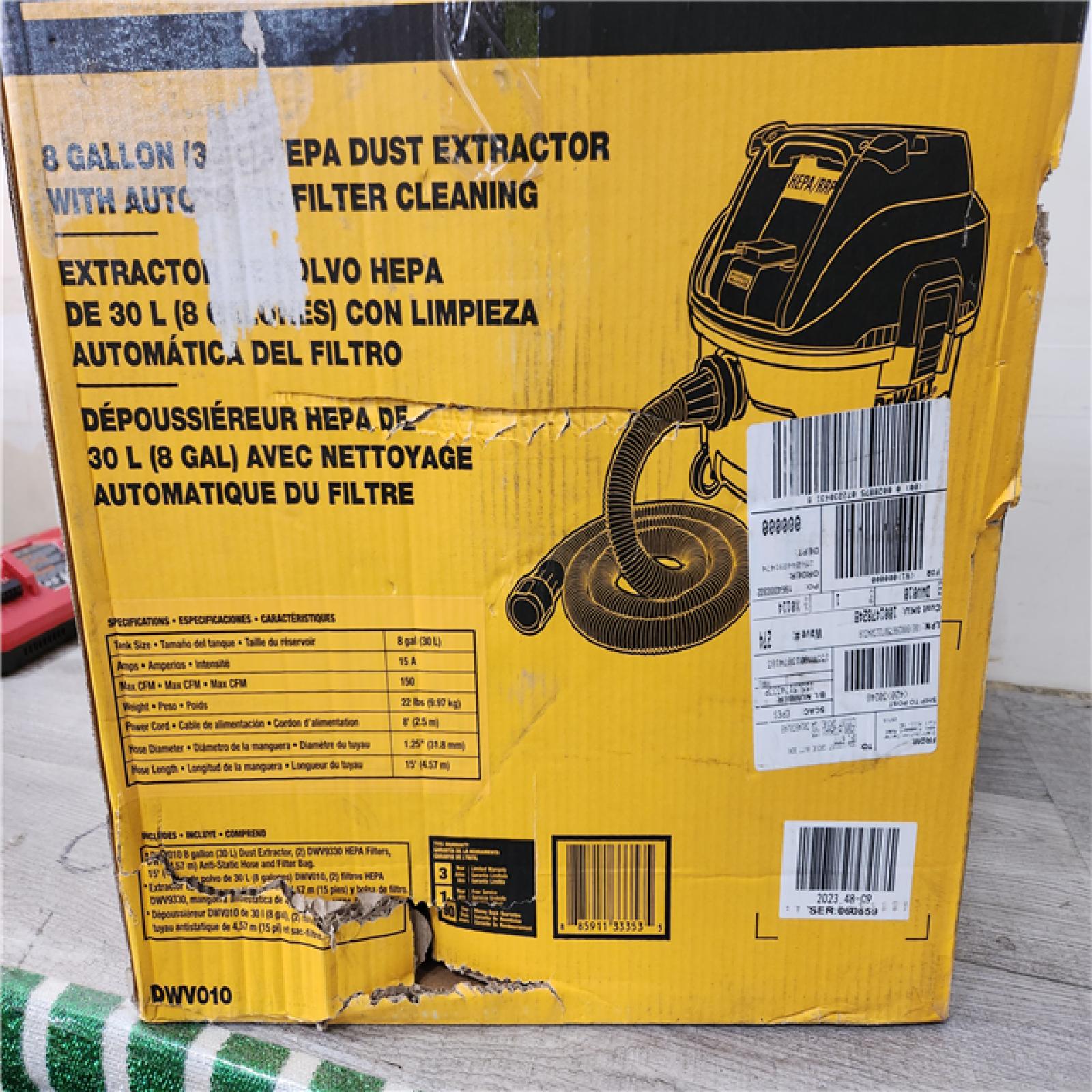 Phoenix Location DEWALT 8 Gal. HEPA Dust Extractor with Automatic Filter Cleaning