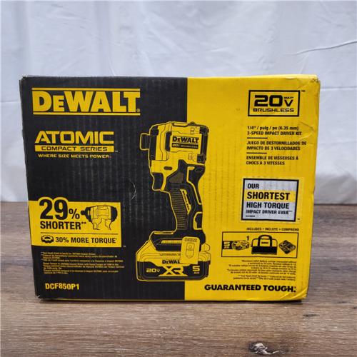 NEW! ATOMIC 20V MAX Lithium-Ion Cordless 1/4 in. Brushless Impact Driver Kit, 5 Ah Battery, Charger, and Bag