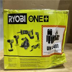 NEW! -NEW! - RYOBI ONE+ 18V Cordless 6-Tool Combo Kit with 1.5 Ah Battery, 4.0 Ah Battery,