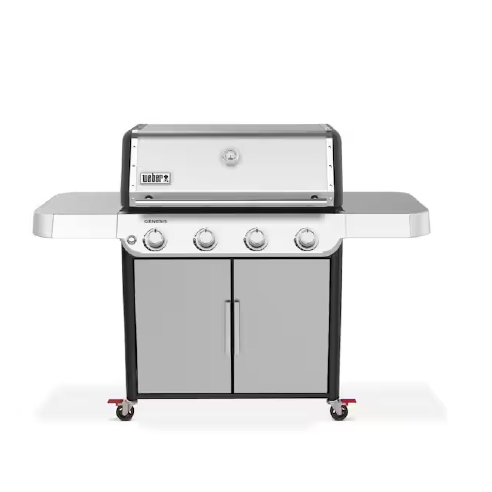 DALLAS LOCATION - Weber Genesis S-415 4-Burner Liquid Propane Gas Grill in Stainless Steel