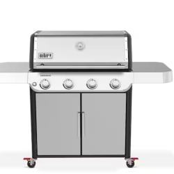 DALLAS LOCATION - Weber Genesis S-415 4-Burner Liquid Propane Gas Grill in Stainless Steel