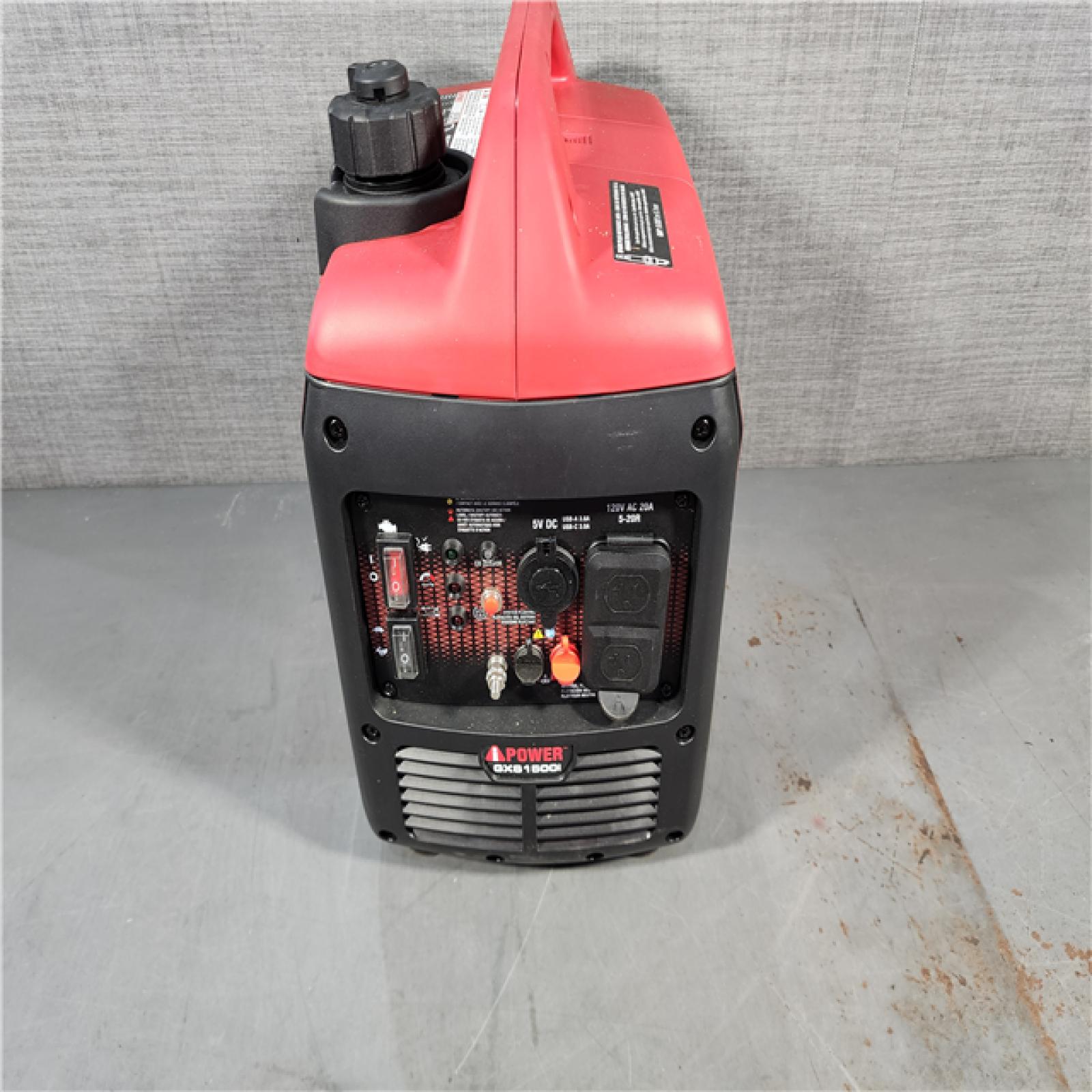 HOUSTON LOCATION - AS-IS 1500-Watt Recoil Start Gasoline Powered Ultra-Light Inverter Generator with 60cc OHV Engine and CO Sensor Shutdown