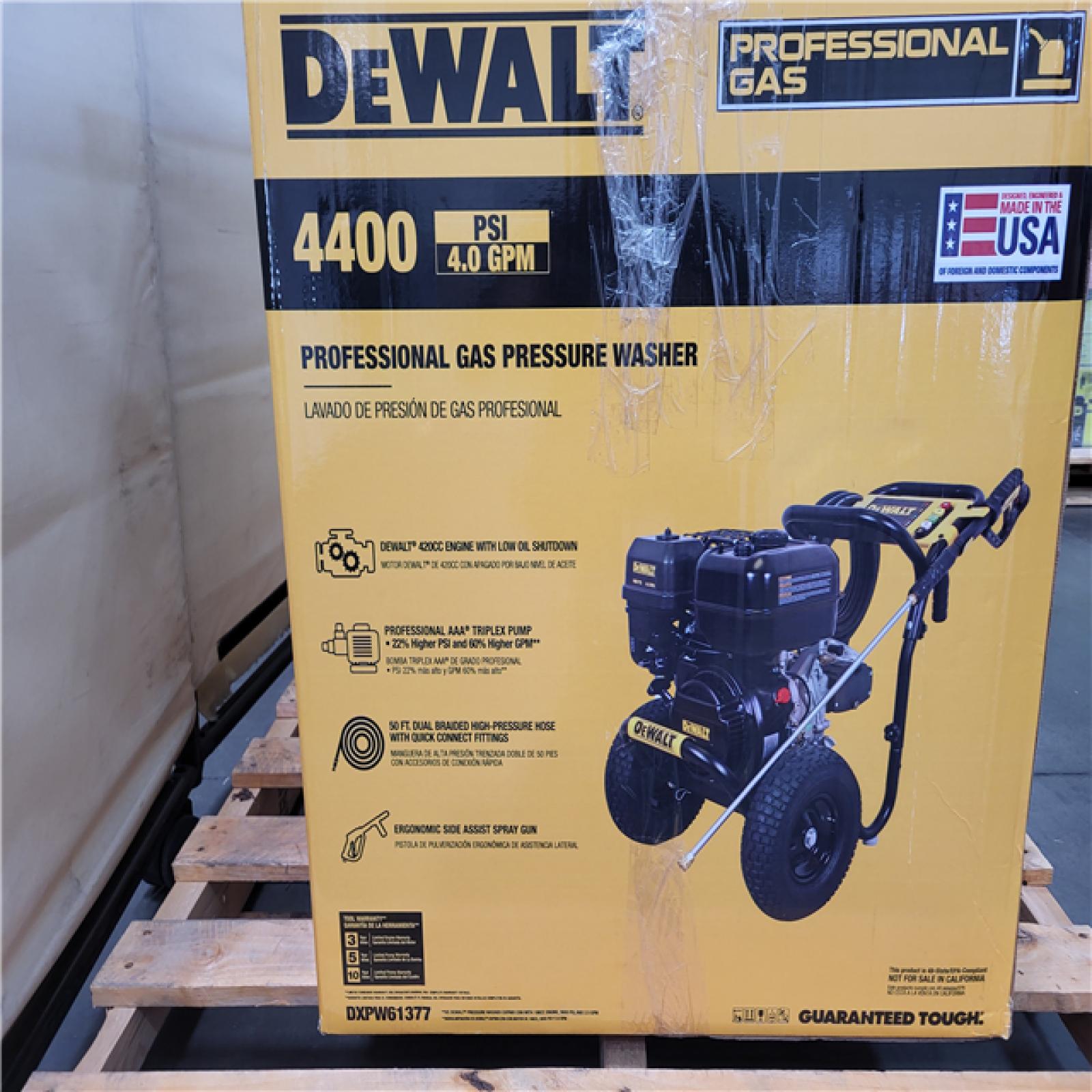 California NEW DeWalt 4400 PSI 4.0 GPM  Professional Gas Pressure Washer