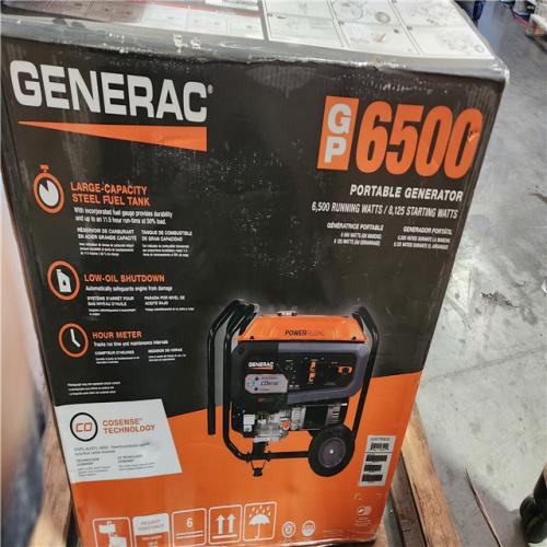 CALIFORNIA AS-IS GENERAC 6,500 RUNNING WATTS/8,125 STARTING WATTS PORTABLE GENERATOR