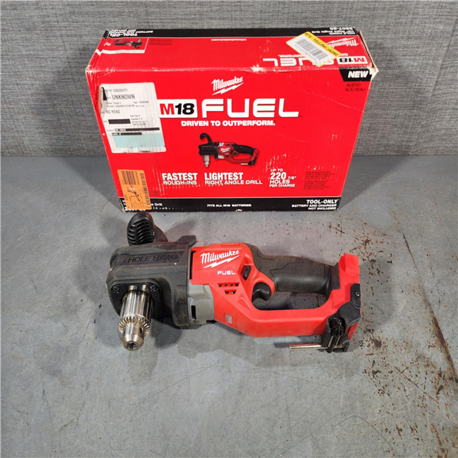 HOUSTON LOCATION - AS-IS Milwaukee M18 FUEL GEN II Brushless Cordless 1/2 in. Hole Hawg Right Angle Drill (Tool-Only)