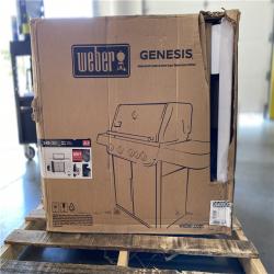 DALLAS LOCATION - Weber Genesis S-435 4-Burner Liquid Propane Gas Grill in Stainless Steel with Side Burner