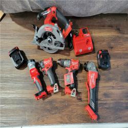 CALIFORNIA AS-IS MILWAUKEE M18 FUEL 5-TOOL COMBO KIT (2 BATTERIES, CHARGER, AND BAG INCLUDED) (MISSING 1 BATTERY)