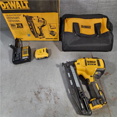 HOUSTON LOCATION - AS-IS DeWalt DCN660D1 20V 16 Gauge Cordless Angled Finish Nailer Kit W/ 2Ah Battery