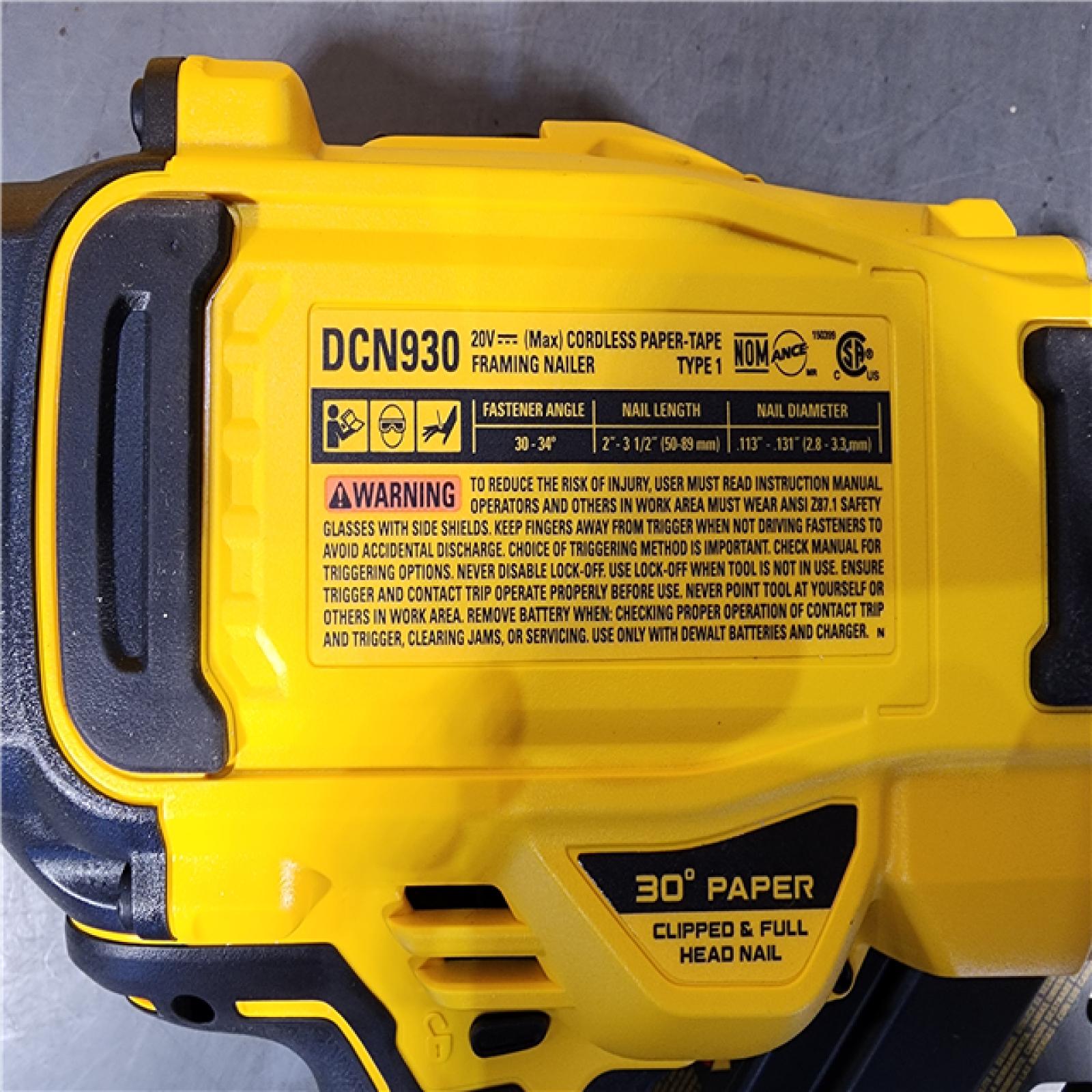 HOUSTON LOCATION - AS-IS DEWALT 20-Volt 30Â° Cordless Framing Nailer (Tool-Only)