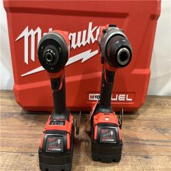 AS IS Milwaukee M18 FUEL 18V Lithium-Ion Brushless Cordless Hammer Drill and Impact Driver Combo Kit (2-Tool) with 2 Batteries