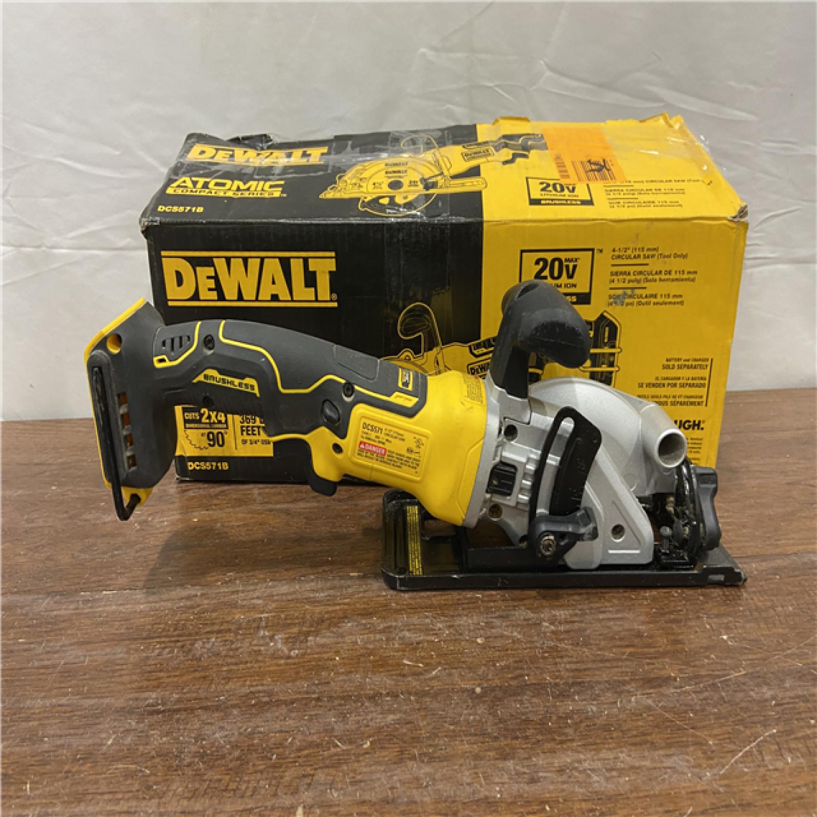 AS-IS DEWALT ATOMIC 20V MAX Cordless Brushless 4-1/2 in. Circular Saw (Tool Only)