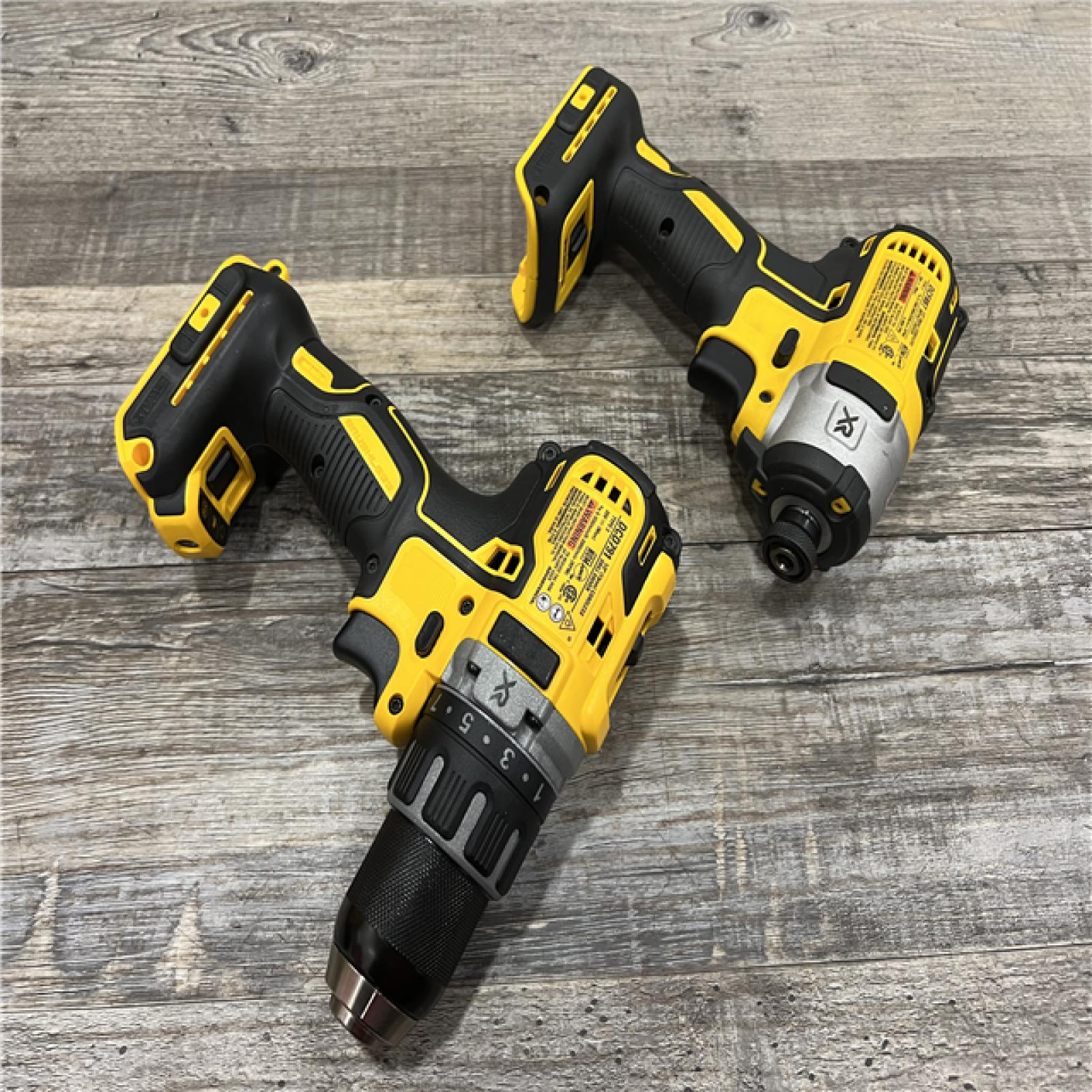 AS-IS DEWALT 20V MAX XR Cordless Brushless Drill/Impact 2 Tool Combo Kit with (2) 20V 2.0Ah Batteries and Charger