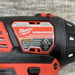 AS-IS Milwaukee 2401-22 - M12 12V Cordless Screwdriver Kit