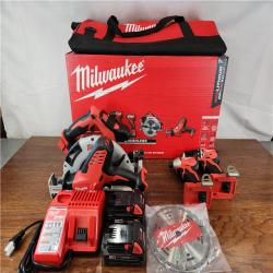 AS-IS Milwaukee M18 18-Volt Lithium-Ion Brushless Cordless (4-Tool) Combo Kit
